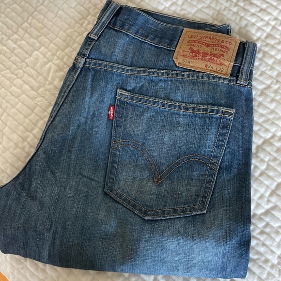 MENS LEVIS 514 JEANS 34 X 32 SLIM STRAIGHT - Picture 2 of 13